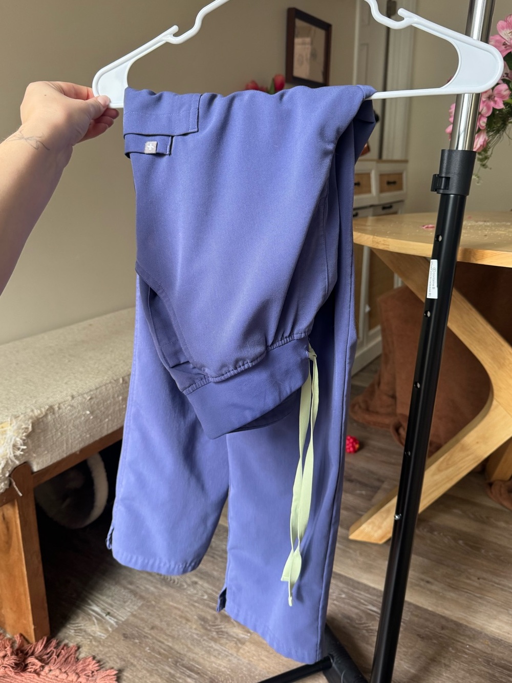 Figs Purple Yola Skinny Scrub Pants